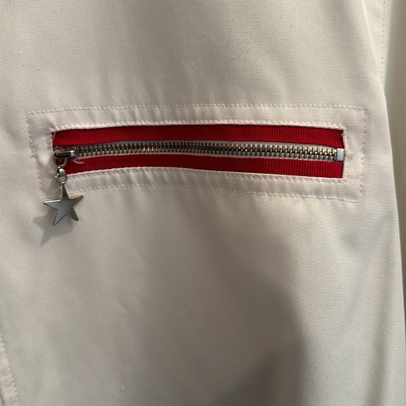 VTG Alfred Dunner jacket polyester white blue stripes - Picture 3 of 7